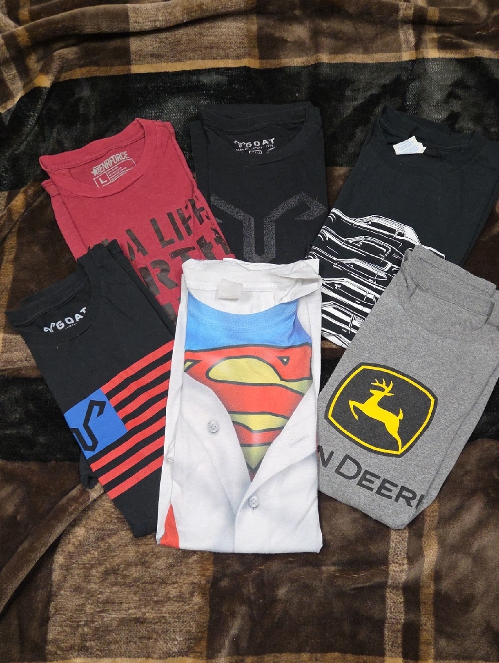6 Men's T-shirt Bundle Size Large